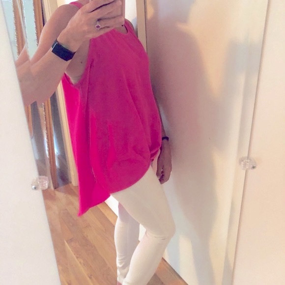 Umgee Pink Hi-Low Sleeveless Top - Picture 4 of 8